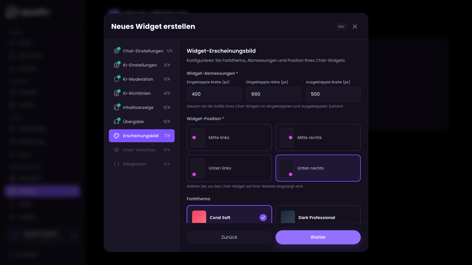 Tab Erscheinungsbild