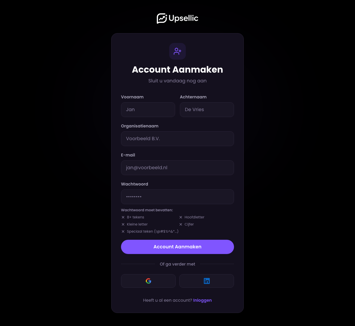 Registratieformulier