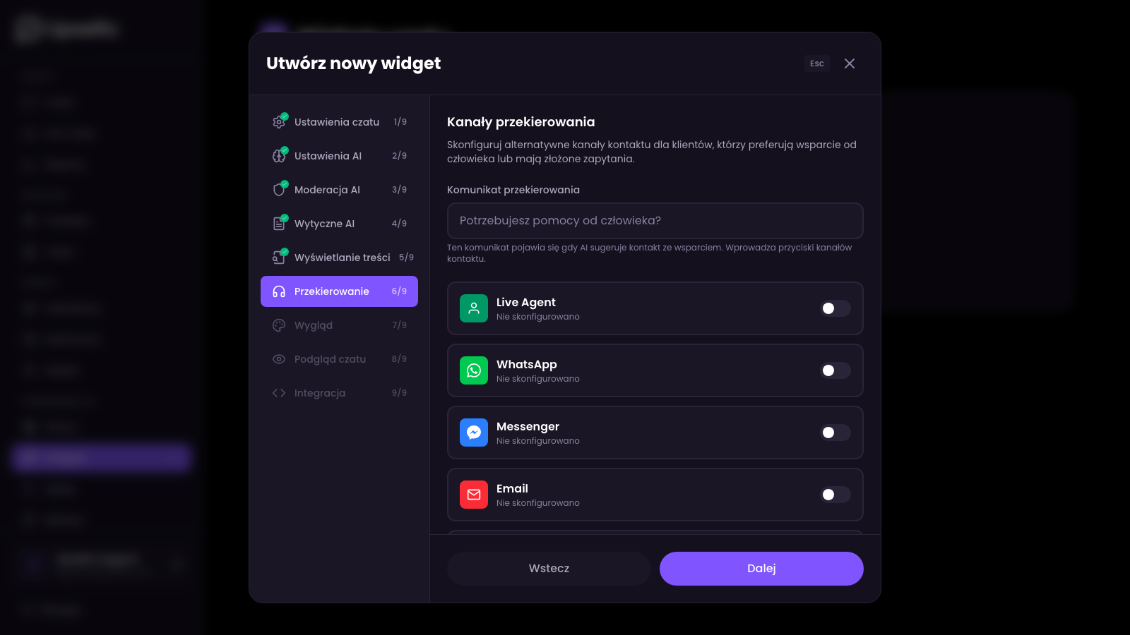 Zakładka przekierowania